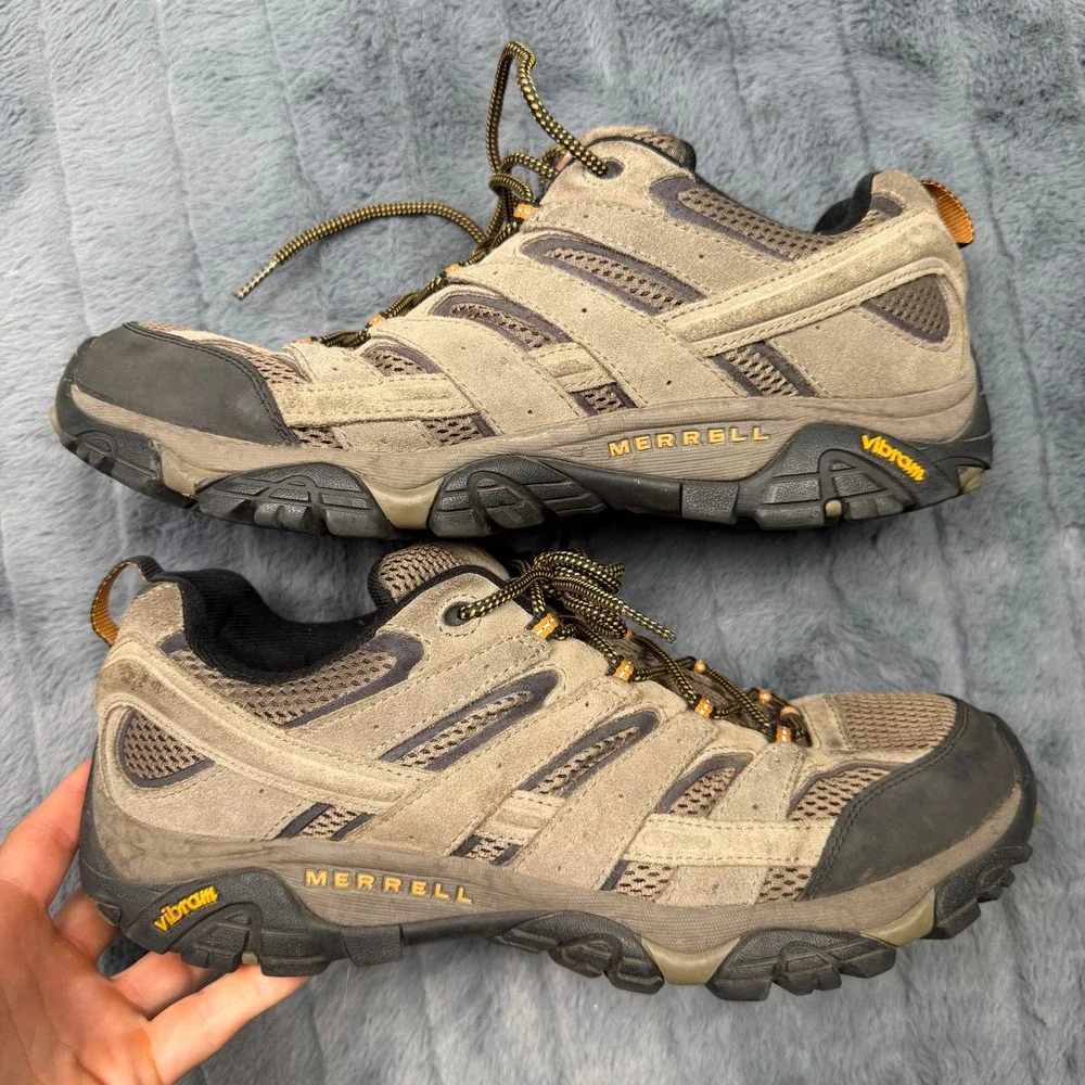 Merrell Moab 2 Vent Walnut Hiking Shoes Mens 13 Brown Suede Low Top J06011